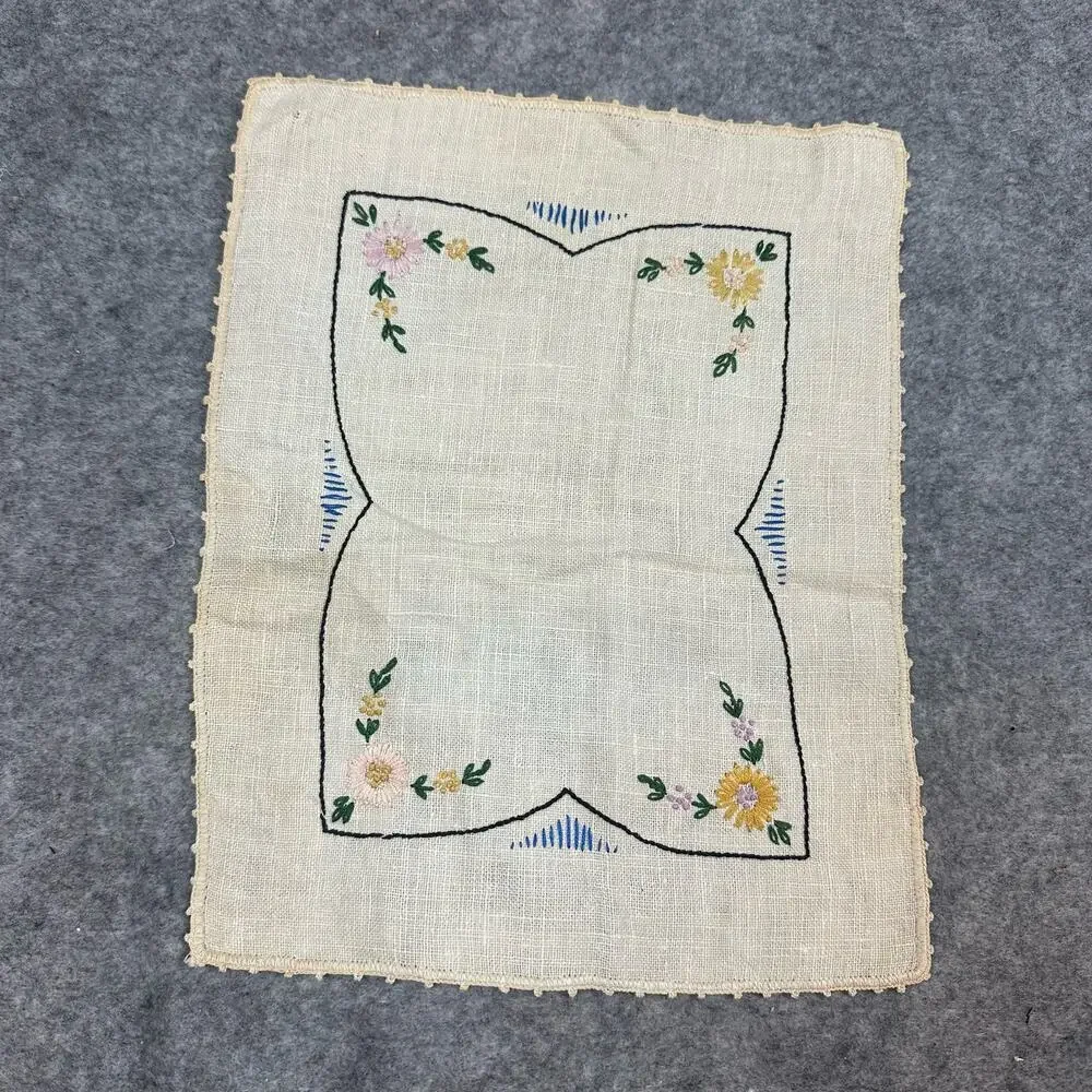 Vintage Embroidered Linen 11